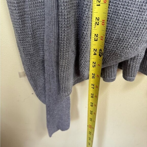 Lululemon Cashmere Bamboo Cardigan Sweater Wrap Tie Tencel Belt Open Waffle Knit - Picture 15 of 15